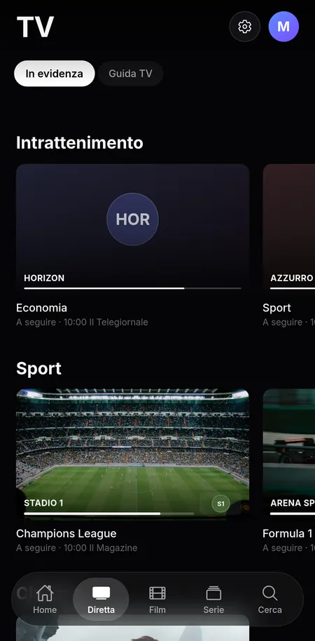 TV in diretta, canali di fantasia
