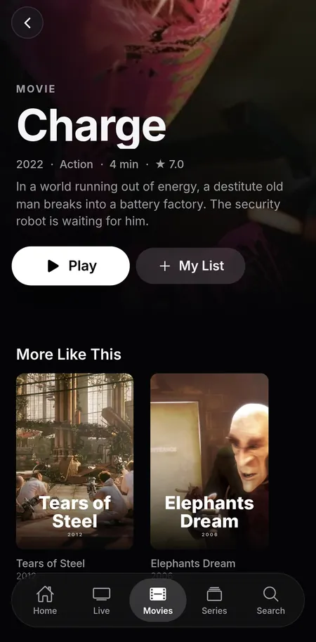 A movie page