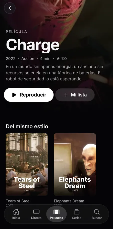 Ficha de una película