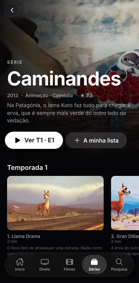 Episódios de uma série