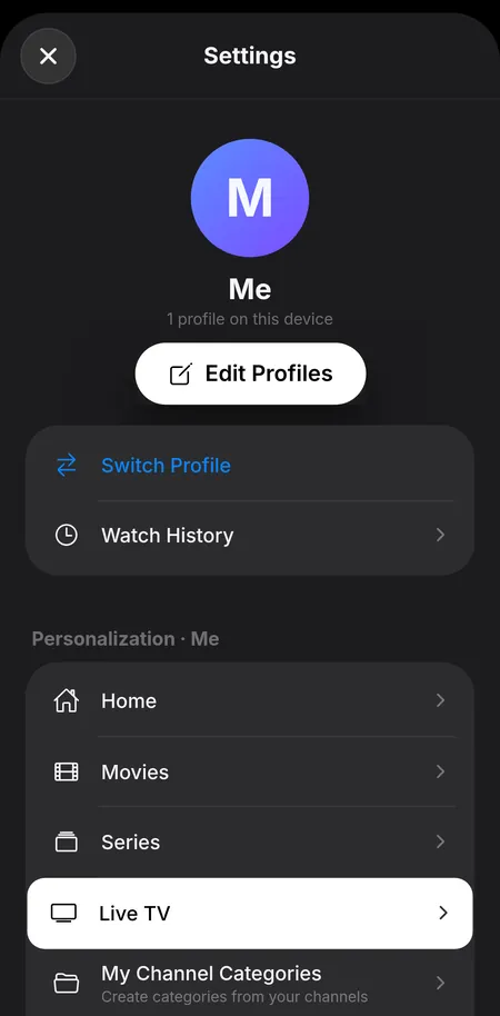 Settings