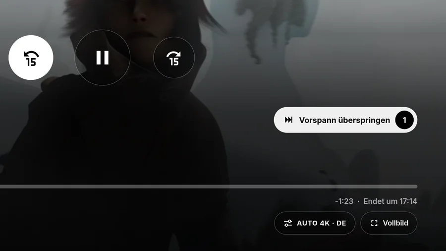 Audio- und Untertiteleinstellungen des Players