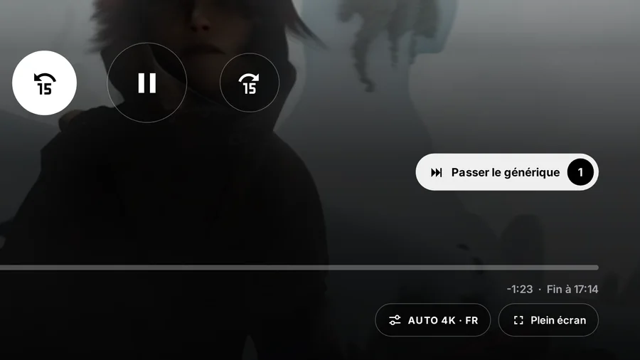 Réglages audio et sous-titres du lecteur
