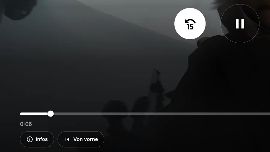 Fortschrittsbalken des Players